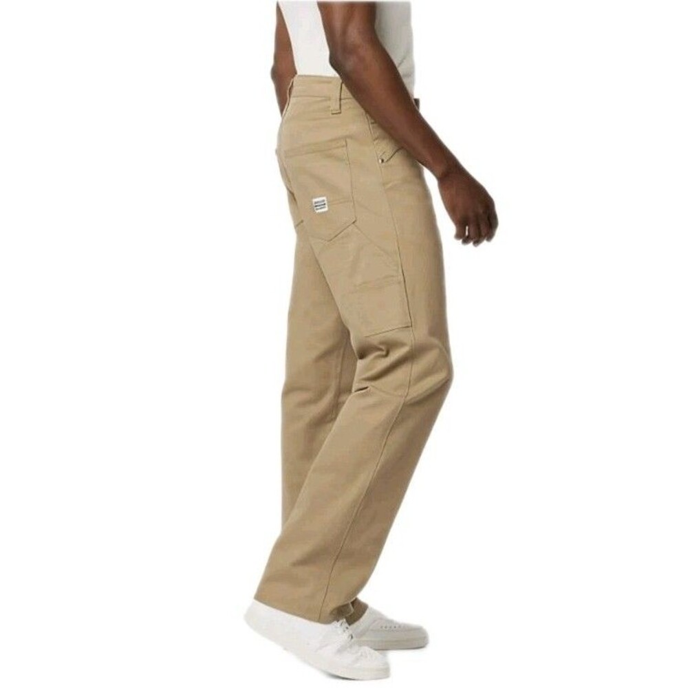 Levi Strauss Signature 40x30 Mens Cotton Carpenter Jeans American Khaki Straight